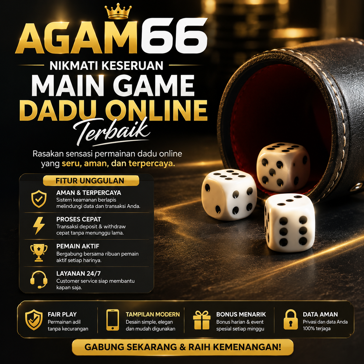 AGAM66 - Nikmati Keseruan Main Game Dadu Online Terbaik